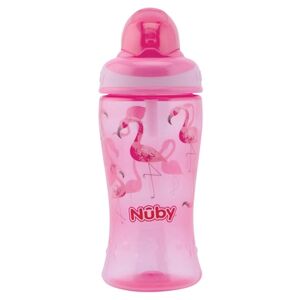 Nuby Nuby Gourde a paille enfant Soft Flip It 360ml 12 mois rose