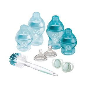 Tommee Tippee Coffret naissance biberon Closer to Nature 0 mois+ silicone bleu