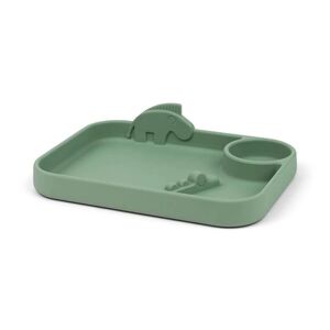 Done by Deera¢ Assiette plateau enfant Peekaboo Deer friends silicone vert