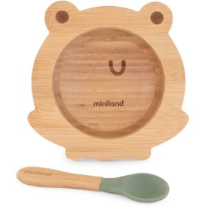 miniland Kit vaisselle enfant bol cuillere wooden bowl frog