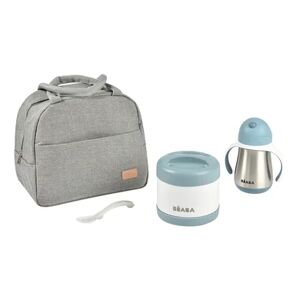 BEABA Set repas enfant nomade isotherme bleu vent