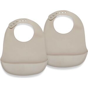 nuuroo Bavoir bebe silicone Tex Cobblestone lot de 2