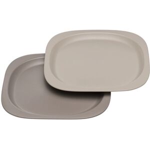 nip Assiette enfant eat green, gris lot de 2