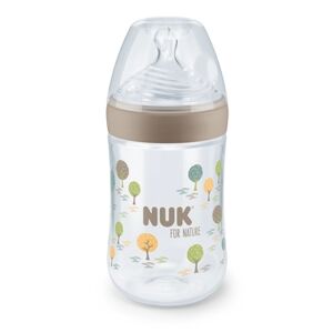 NUK Biberon NUK for Nature PP 0 mois+ 260 ml, brun