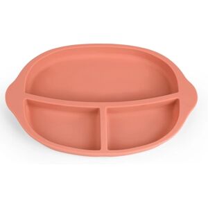 haakaa® Assiette bebe silicone, rouge rouille