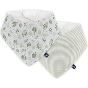 Alvi® Bandana bebe feuilles flottantes gris/vert lot de 2