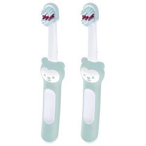 MAM Brosse a dents bebe Baby's Brush 6 mois+, turquoise lot de 2