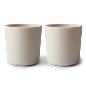 mushie Tasse enfant 200 ml ivoire, lot de 2