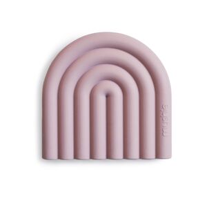 mushie Anneau de dentition arc en ciel silicone mauve