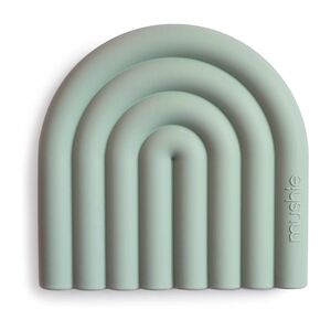 mushie Anneau de dentition arc en ciel silicone bleu Cambridge