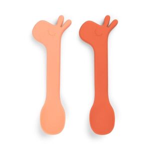 Done by Deer? Cuilleres enfant silicone Lalee papaye lot de 2