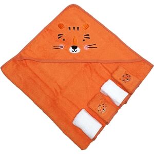 Hütte & Co Hütte Coffret cadeau cape de bain enfant gants toilette orange 5 pieces