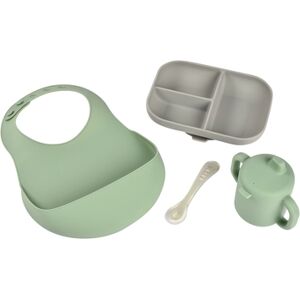 BEABA® Coffret repas bebe Les essentiels silicone gris/vert sauge