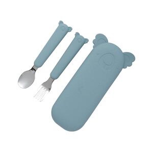 the cotton cloud Couverts bebe et etui Zoe the Koala inox jade