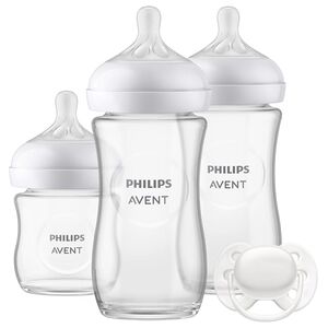 Philips Avent Coffret naissance biberons SCD878/11 Natural Response verre Basic