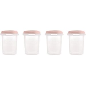 miniland Pots de conservation repas hermisized blush 250ml lot de 4