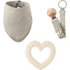 BIBS® Coffret cadeau bebe mes premiers 6 mois Ivory