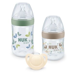 NUK Coffret naissance biberons PP sucette NUK for Nature 150/260 ml