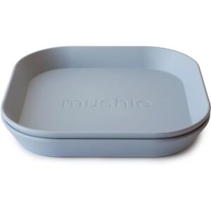 mushie Assiette enfant carree PP Cloud, lot de 2