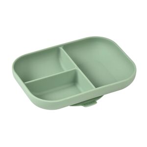 BEABA® Assiette enfant compartimentee silicone sage green