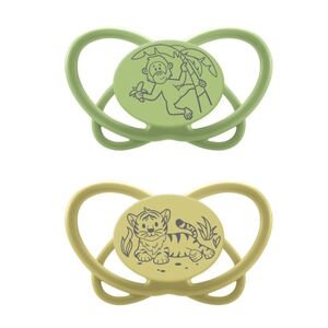 nip® Sucette My Butterfly Green taille 1 0-6 mois silicone vert lot de 2
