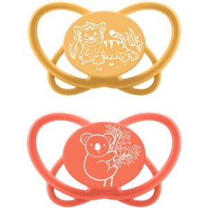 nip® Sucette My Butterfly Green taille 2 5-18 mois silicone orange lot de 2