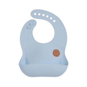 LAeSSIG Bavoir bebe Happy Rascals silicone Smile sky blue