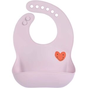 LAeSSIG Bavoir bebe Happy Rascals silicone Heart lavender