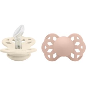 BIBS® Sucette Infinity tetine anatomique 0 6 mois Ivory Blush lot de 2