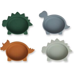 LIEWOOD Coquilles en silicone Iggy pack de 4 dino blue multi mix