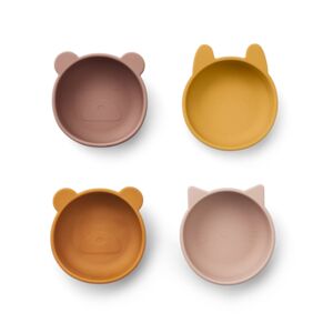 LIEWOOD Coquilles en silicone Iggy pack de 4 rose mix