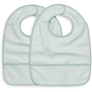 Jollein Bavoir Imperméable velcro Snake Vert Tendre (2pcs) - Bavoir imperméable