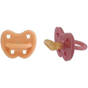 Hevea Tétine physiologique caoutchouc naturel 3-36 mois - Orange et Rouge (2pcs) - Accessoires sucette