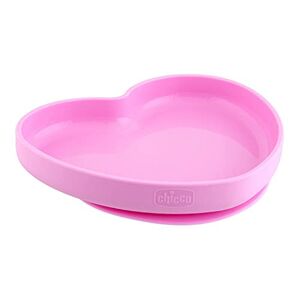 Chicco Assiette coeur en silicone avec ventouse rose 9m+ - Publicité