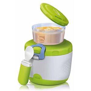 Chicco Easy Meal Boite de Repas Isotherme pour Petit Pots de Bébé, avec Cuillère de Voyage pour Enfants, Maintient la Température pendant 6 Heures, à Partir de 6 Mois Vert - Publicité