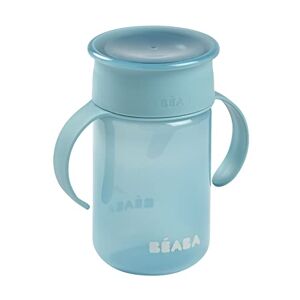 Béaba , Tasse d'Apprentissage 360° avec Disque Anti-Goutte, Système Breveté Anti-Fuite, à partir de 12 Mois, Anses Amovibles, avec Couvercle hygiénique, Solide et Légère, 340 ml, Bleu - Publicité