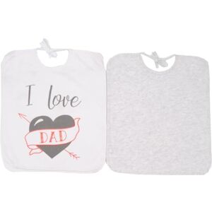 Babycalin Lot de 2 bavoirs I love Dad + Uni 6 mois - Publicité