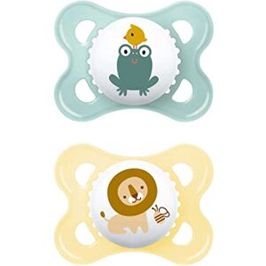 MAM Original Pure Lot de 2 tétines pour bébé de 6 mois et plus en matériau  durable et bio-renouvelable, en silicone SkinSoft, avec étui pour tétine