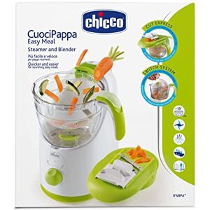 Chicco Easy Meal Cuiseur Vapeur Multifonction, Multicuiseur Bébés et Enfants, Mixeur et Réchauffeur d'Aliments avec Fonctions de Cuisson, Râpage, Mixage, Hachage, Réchauffage et Décongélation - Publicité