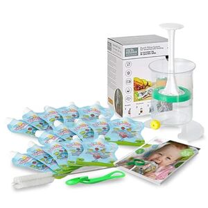 FILL N SQUEEZE BABY FOOD MADE SQUEEZEE Fill n Squeeze, système de pochette pour bébé, gourde compote rechargeable et Réutilisables, Bébé Gourdes Réutilisable pour Enfants, Ecologiques au congélateur & au Lave-Vaisselle, Sans BPA (Bumper) - Publicité