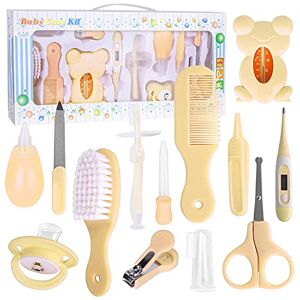 Trousse de Soin Bébé,MKNZOME 13 pièces Professionnel Kit de toilettage pour  nouveau-né Trousse de Toilette Bébé Naissance Kit de soins des ongles pour  bébé pour les voyages et la maison : 