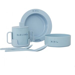 Design Letters Coffret Vaisselle Enfant Bleu