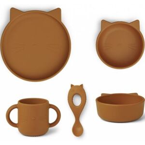 Liewood Coffret repas en silicone Vivi Cat mustard (4 pièces) - Publicité