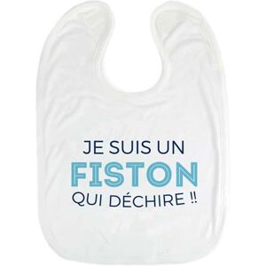 Cadeaux.com Bavoir bebe personnalisable - Collection 'Je dechire' - Modele Bleu