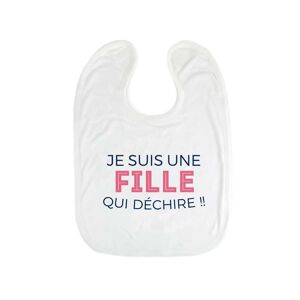 Cadeaux.com Bavoir bebe personnalisable - Collection 'Je dechire' - Modele Rose