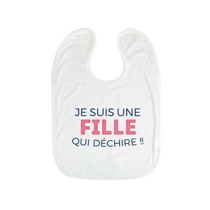 Cadeaux.com Bavoir bébé personnalisable - Collection 'Je déchire' - Modèle Rose