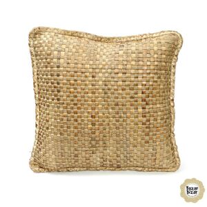 Coussin Bohème Chic Naturel en Jacinthe d'Eau Medium - Publicité