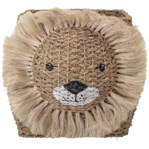 Bloomingville Harrison - Panier forme lion en fibre naturelle - Couleur - Naturel