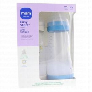 MAM Easy Start Anti-Colique biberon débit 3 320ml lot de 2 ocean et sable - Publicité