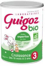 Guigoz Bio Lait de Croissance Dès 10 Mois à 3 Ans 800 g - Boîte 800 g